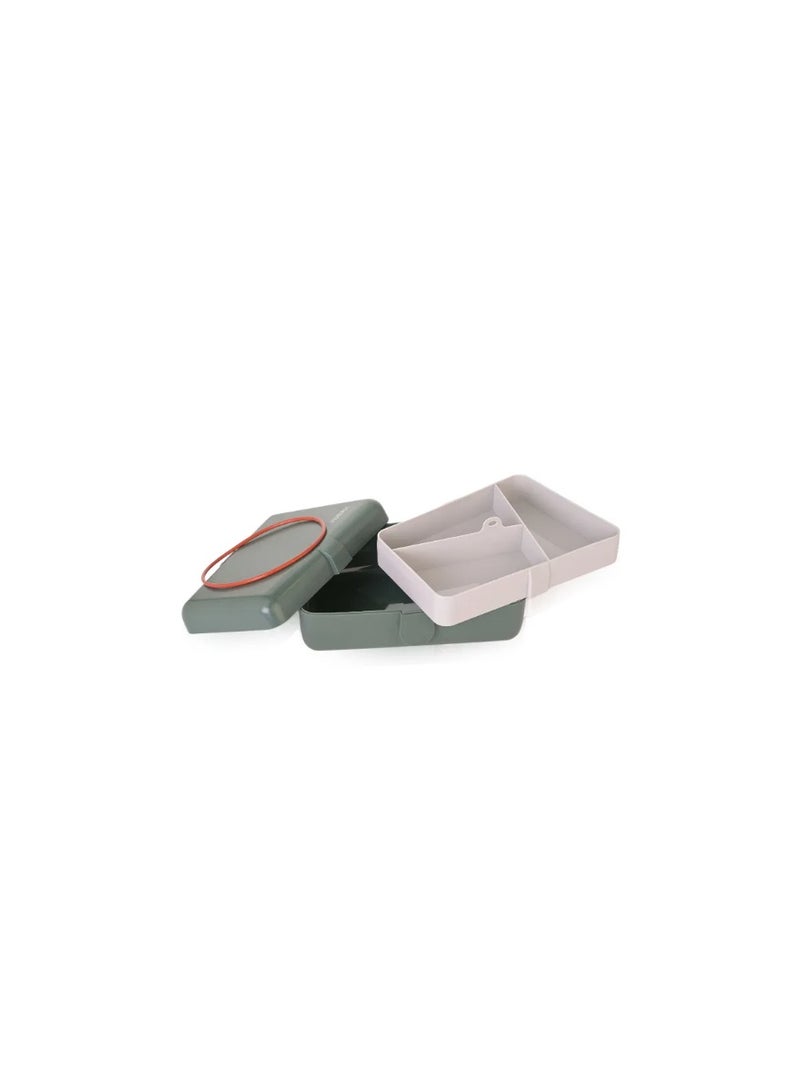 komax Comax Green Divided Food Box 1450ml - Image 2